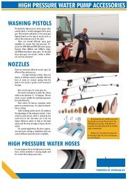 HIGH PRESSURE WATER PUMP ACCESSORIES