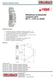 Modułowe przekaźniki czasowe serii MT-T..-17S-11-9240