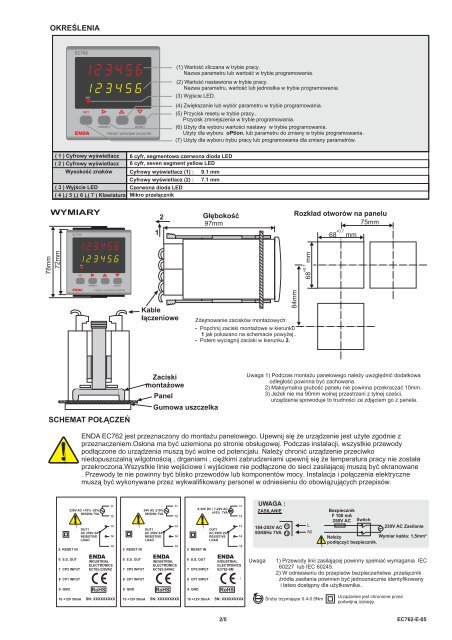 LICZNIK ENDA EC762 GÓRA/DÓŁ