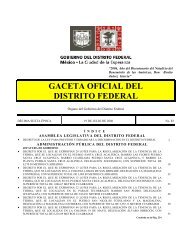 GACETA OFICIAL DEL DISTRITO FEDERAL