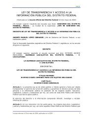 LEY DE TRANSPARENCIA Y ACCESO A LA INFORMACIÓN PÚBLICA DEL DISTRITO FEDERAL