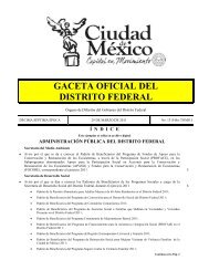 GACETA OFICIAL DEL DISTRITO FEDERAL