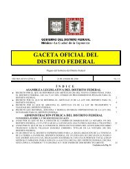 GACETA OFICIAL DEL DISTRITO FEDERAL