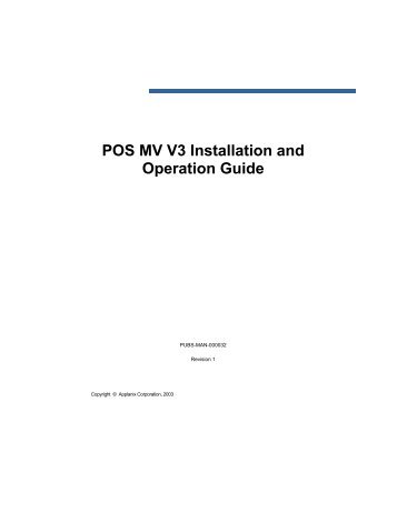 POS MV V3 Installation and Operation Guide - Applanix
