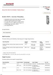 Industrial Control - Bulletin 700-FE Economy Timing Relay