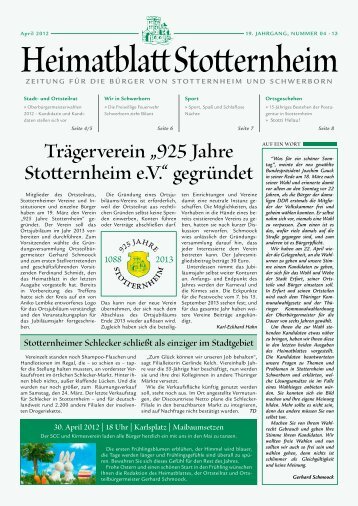 Trägerverein „925 Jahre Stotternheim e.V.“ gegründet