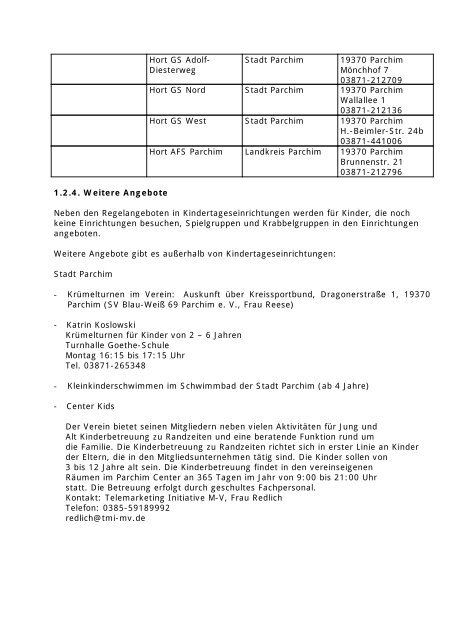 Familienwegweiser Parchim - Lokales Bündnis für Familie ...