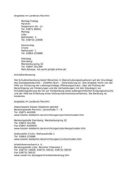 Familienwegweiser Parchim - Lokales Bündnis für Familie ...