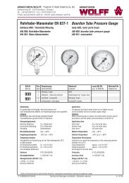 Rohrfeder-Manometer EN 837-1 Bourdon Tube Pressure Gauge