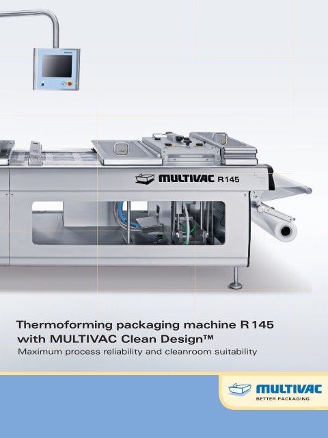 Thermoforming packaging machine R 145 with MULTIVAC Clean Design