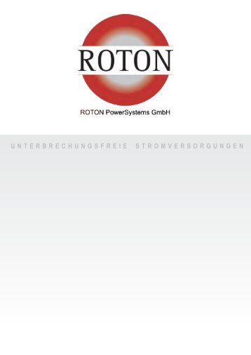 Service - ROTON PowerSystems GmbH