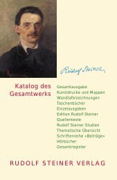 Katalog des Gesamtwerks RUDOLF STEINER VERLAG