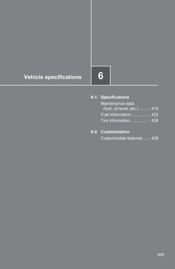 6. Vehicle specifications - Subaru Technical Information System