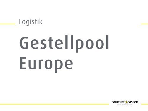 PDF "Gestellpool" - Schmidt-Visbek Fenster & Türen