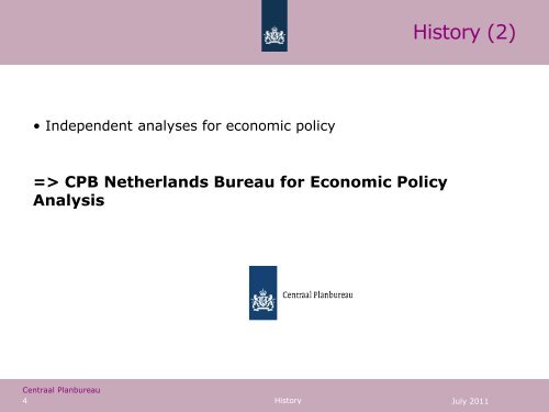 CPB Netherlands Bureau for Economic Policy Analysis