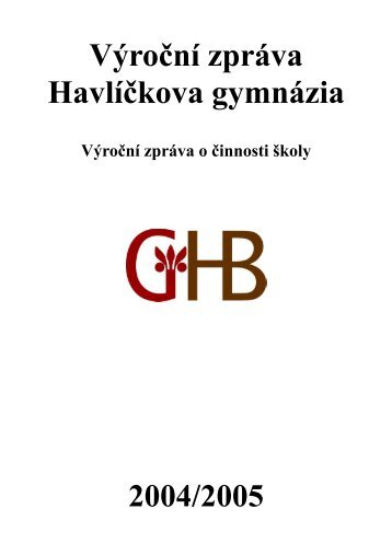 Výroční zpráva Havlíčkova gymnázia