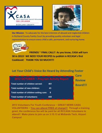 Let Your Child’s Voice Be Heard by Attending Foster Care Review Board!!!