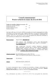 Conseil communautaire Procès-verbal de la séance du 26 avril 2011