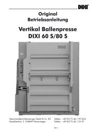 Vertikal Ballenpresse DIXI 60 S/80 S