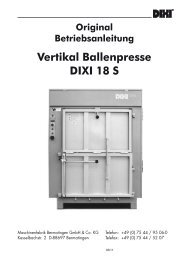 Vertikal Ballenpresse DIXI 18 S