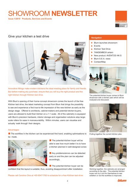 SHOWROOM NEWSLETTER