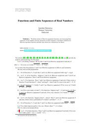 Functions and Finite Sequences of Real Numbers