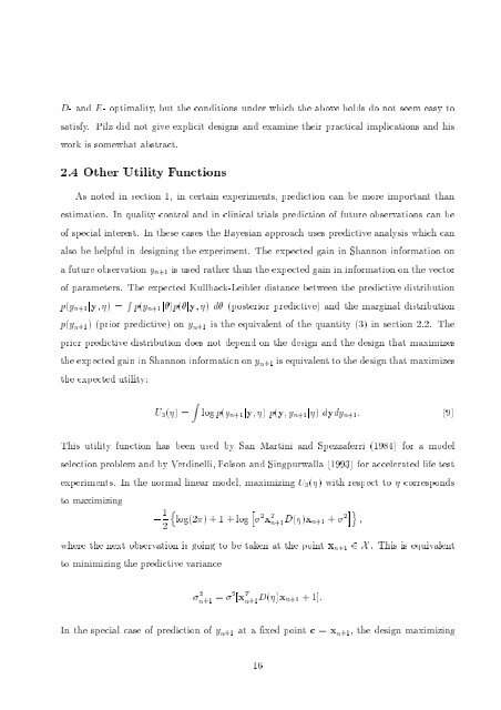 Bayesian Experimental Design - Mathematical Sciences Home Pages