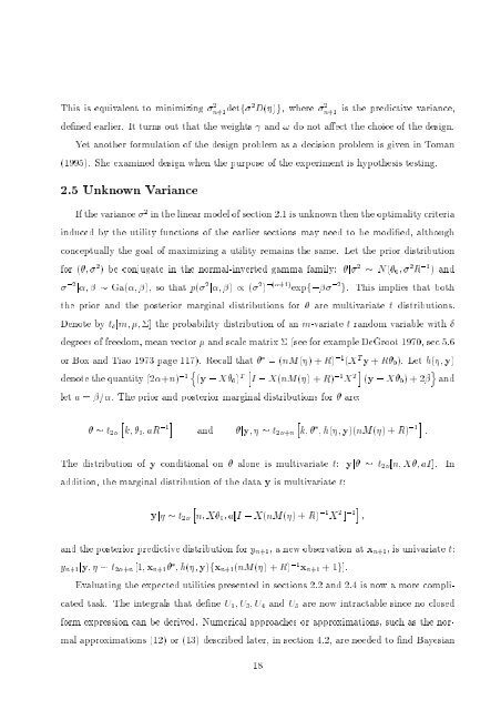 Bayesian Experimental Design - Mathematical Sciences Home Pages