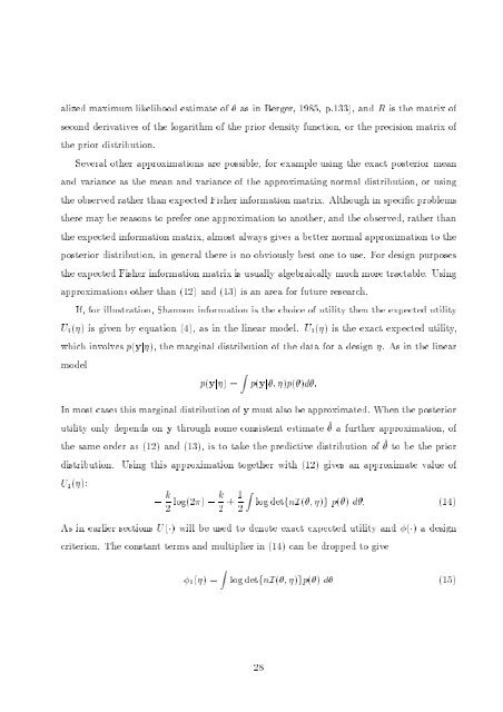 Bayesian Experimental Design - Mathematical Sciences Home Pages