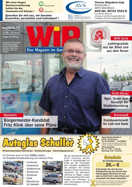 Moses sprach: Mein Herr - Das WIR-Magazin im Gerauer Land