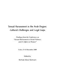 Sexual Harassment in the Arab Region Cultural Challenges and Legal Gaps