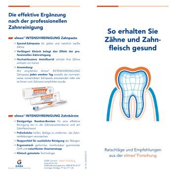 Broschüre Kariesprophylaxe (PDF, 2107 kb) - Elmex