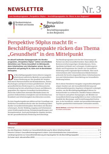 NEWSLETTER - Perspektive 50plus