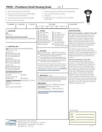 PROS – Providence Small Housing Scale