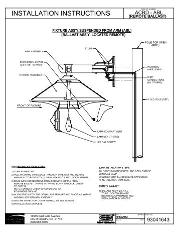 INSTALLATION INSTRUCTIONS