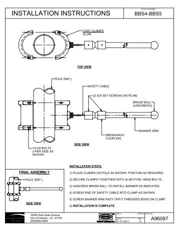 INSTALLATION INSTRUCTIONS