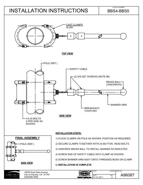 INSTALLATION INSTRUCTIONS