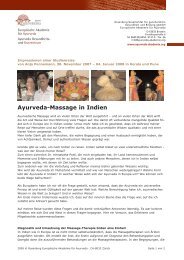 Ayurveda-Massage in Indien - Europäische Akademie für Ayurveda