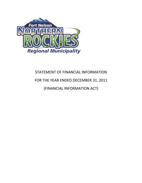 SOFI 2011 - Northern Rockies Regional Municipality