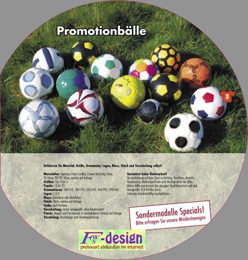 51 PromotionbÃÂ¤lle 3 Ã¢ÂÂ 8 Specials 55 Spiel & SpaÃÂ 52 - fws-design