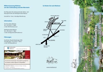 Millenniumsw eg um den Schlossberg und den W artstein - Mattsee