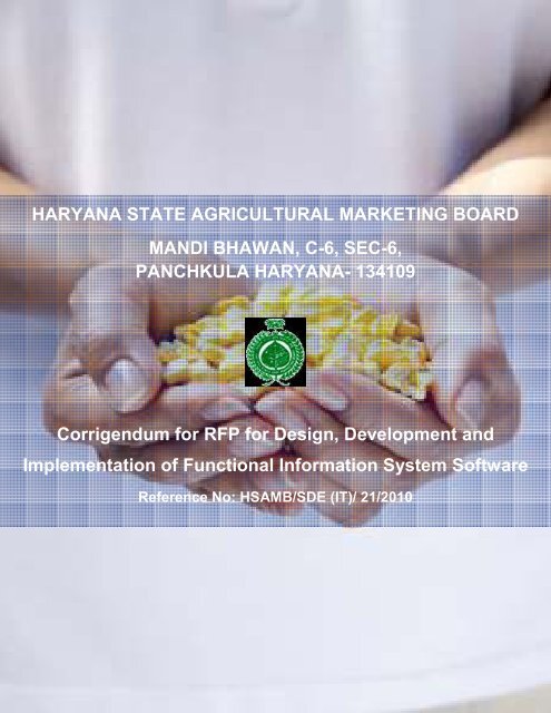 HARYANA STATE AGRICULTURAL MARKETING BOARD MANDI ...