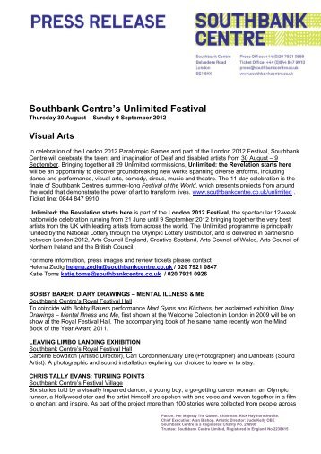 Southbank Centre’s Unlimited Festival