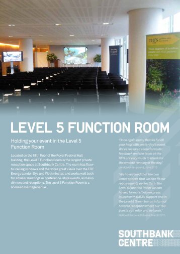 LEVEL 5 FUNCTION ROOM