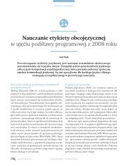 Pobierz artykuÅ w pliku PDF - JÄzyki Obce w Szkole