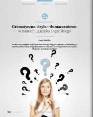 Gramatyczne dryle tłumaczeniowe w nauczaniu języka angielskiego