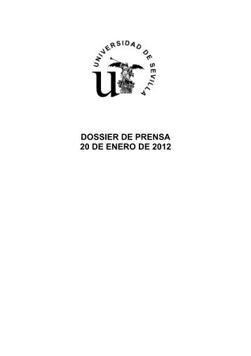 Dossier de prensa 20-enero - Universidad de Sevilla