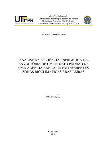 análise da eficiência energética da envoltória de um ... - UTFPR