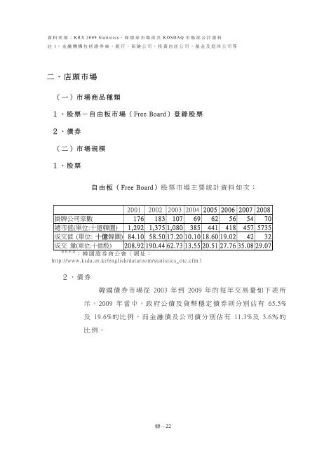 韓 國 證 券 市 場 相 關 制 度