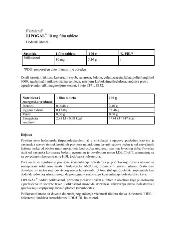 Floralend LIPOGAL 10 mg film tablete